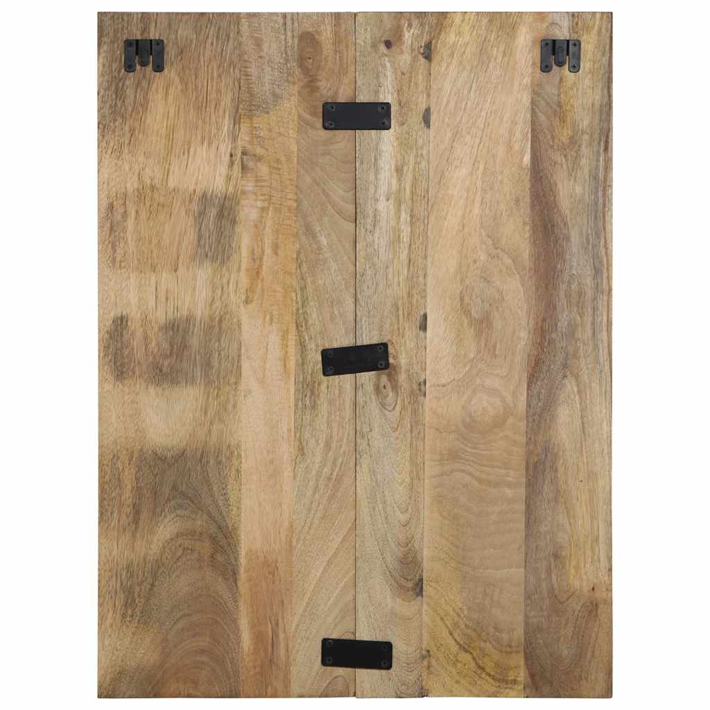 Comodino 60x32x80 cm in Legno Grezzo Massello di Mango - homemem39