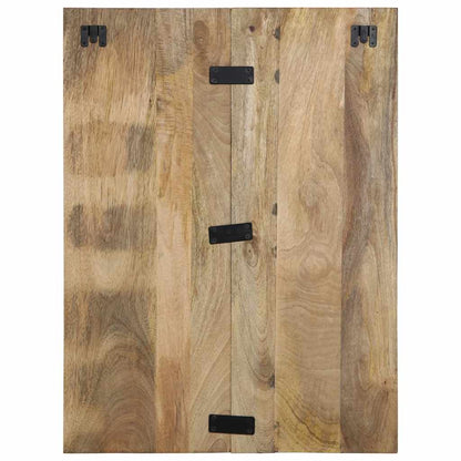 Comodino 60x32x80 cm in Legno Grezzo Massello di Mango - homemem39