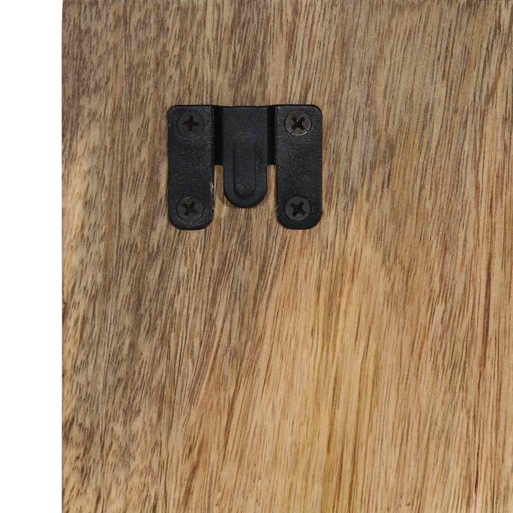 Comodino 60x32x80 cm in Legno Grezzo Massello di Mango - homemem39