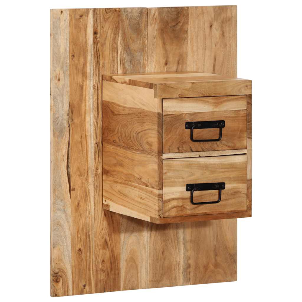 Comodino in Legno Massello di Acacia