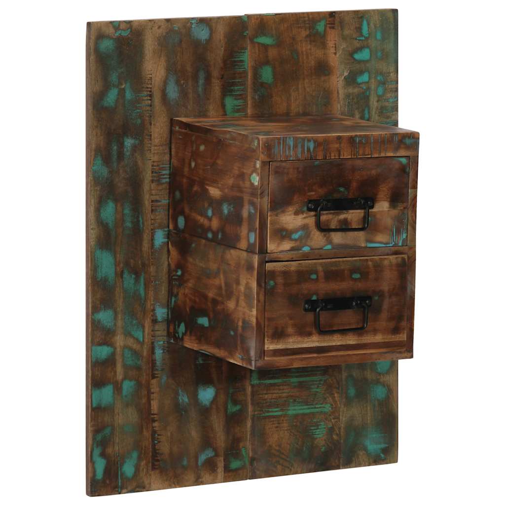 Comodino Multicolore in Legno Massello Recupero