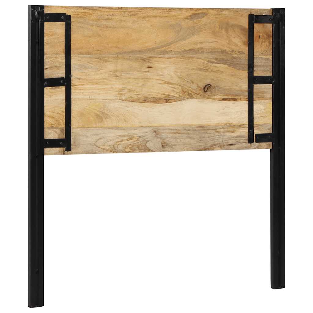 Testiera 100 cm in Legno Massello di Mango e Ferro - homemem39