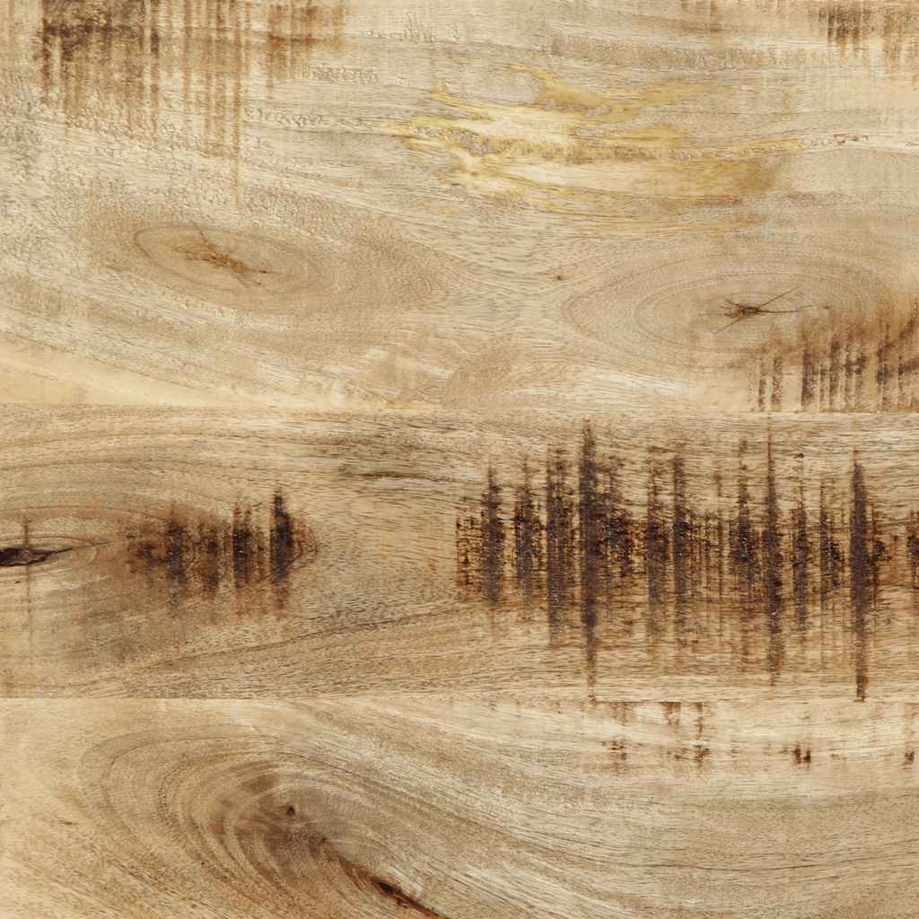 Testiera 100 cm in Legno Massello di Mango e Ferro - homemem39