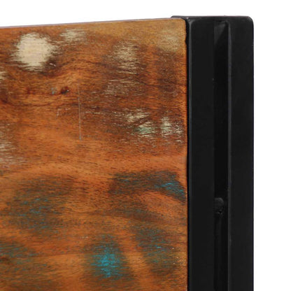 Testiera 100 cm in Legno Massello di Recupero e Ferro - homemem39