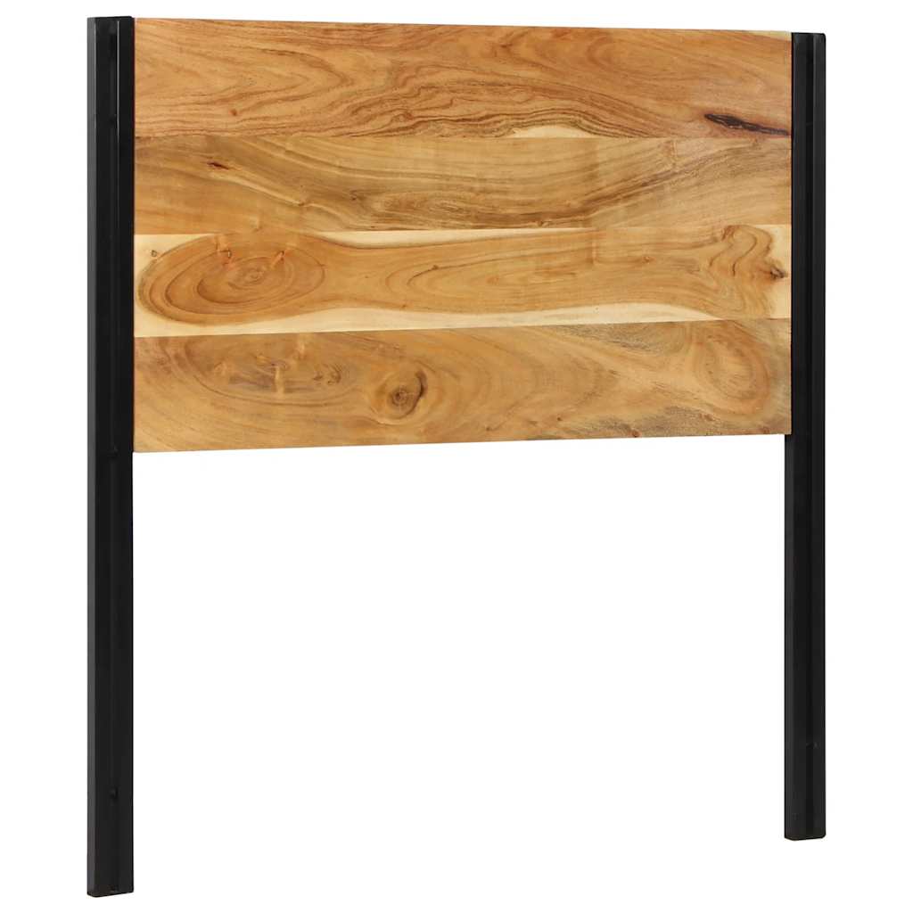 Testiera 100 cm in Legno Massello di Acacia e Ferro - homemem39