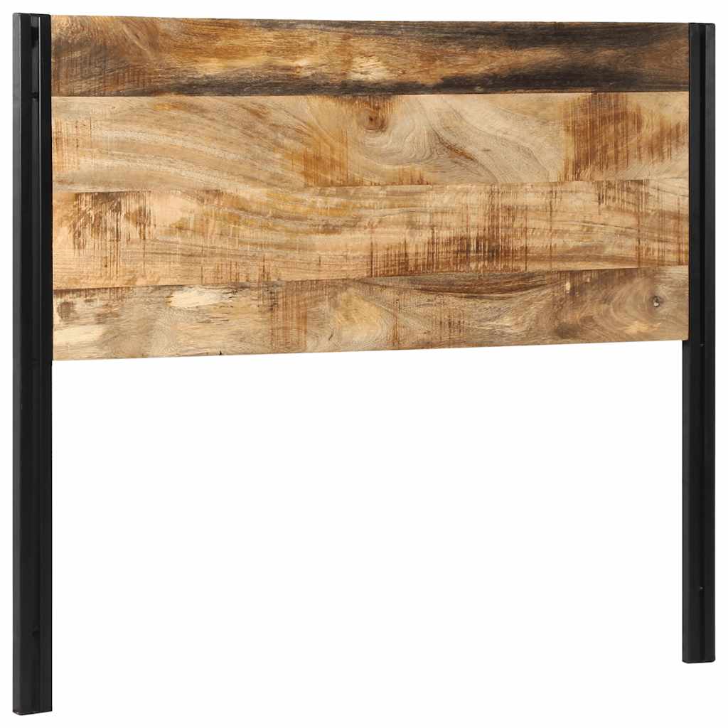 Testiera 120 cm in Legno Massello di Mango e Ferro - homemem39