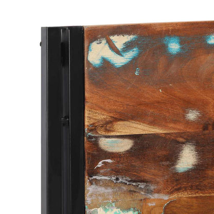 Testiera 120 cm in Legno Massello di Recupero e Ferro