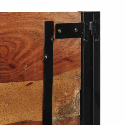 Testiera 120 cm in Legno Massello di Recupero e Ferro