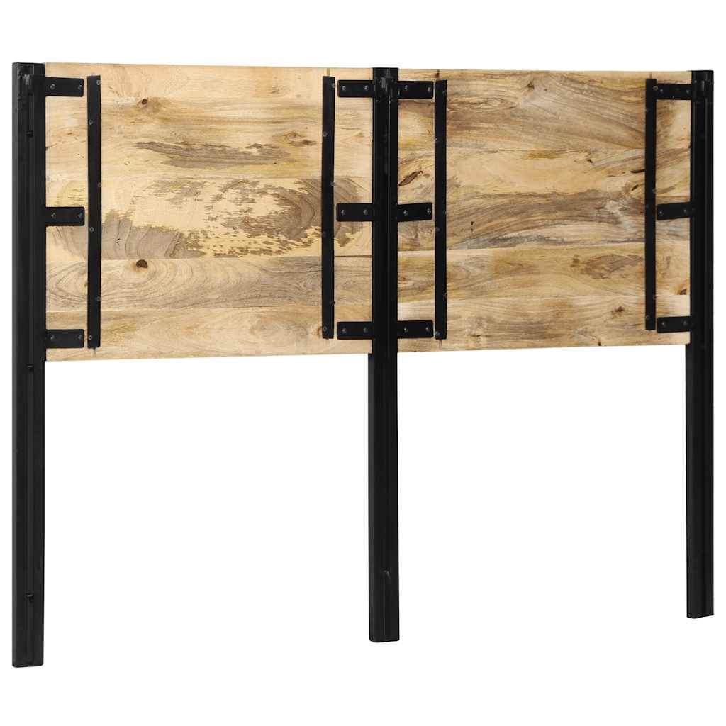 Testiera 140 cm in Legno Massello di Mango e Ferro - homemem39