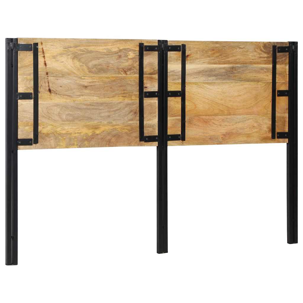 Testiera 160 cm in Legno Massello di Mango e Ferro - homemem39