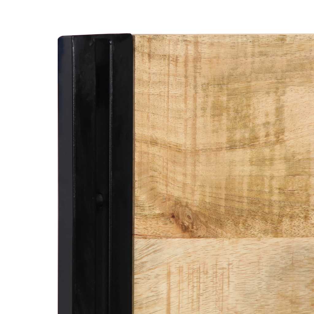Testiera 180 cm in Legno Massello di Mango e Ferro - homemem39