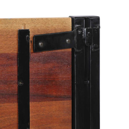 Testiera 180 cm in Legno Massello di Recupero e Ferro - homemem39