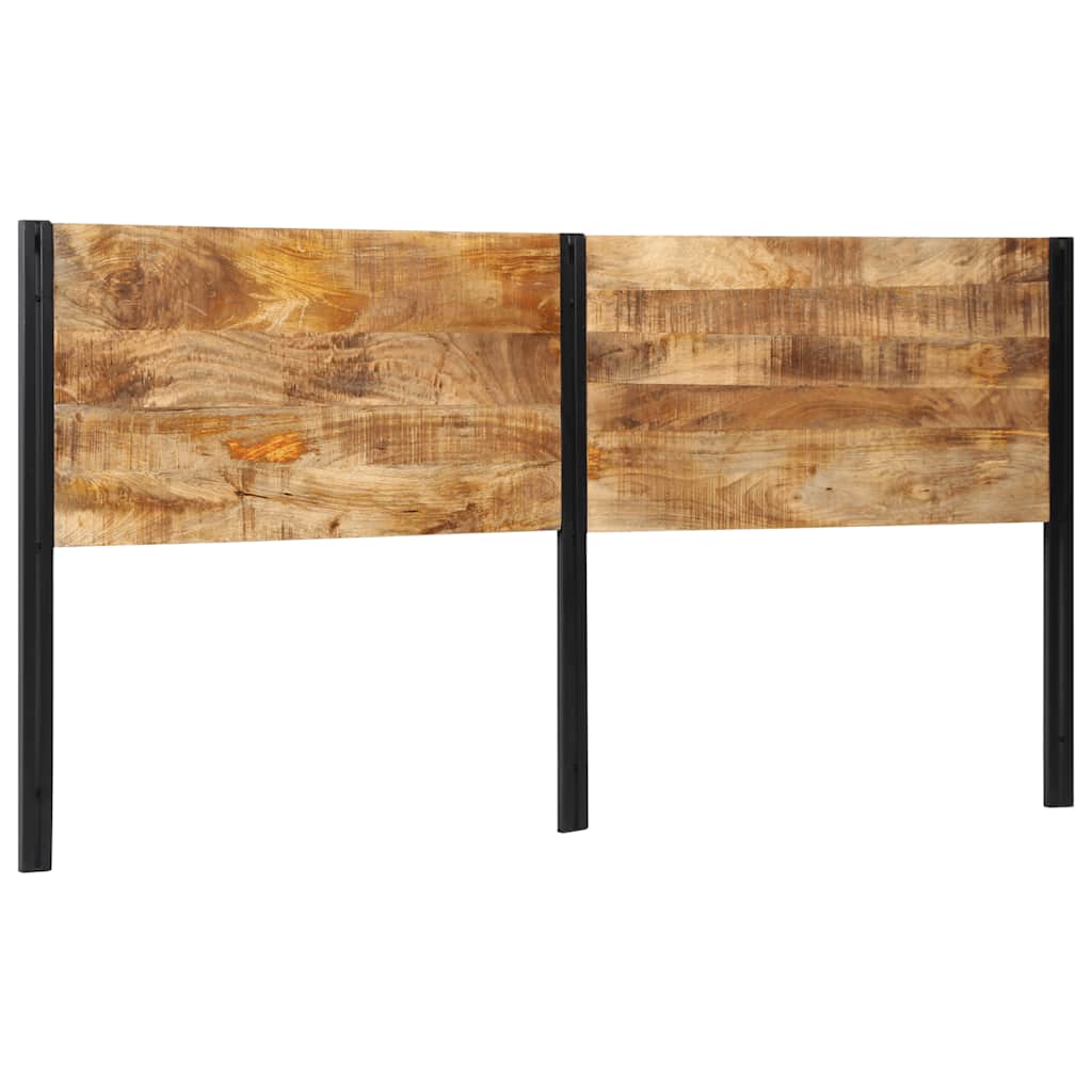 Testiera 200 cm in Legno Massello di Mango e Ferro - homemem39