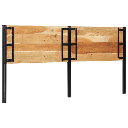 Testiera 200 cm in Legno Massello di Acacia e Ferro - homemem39