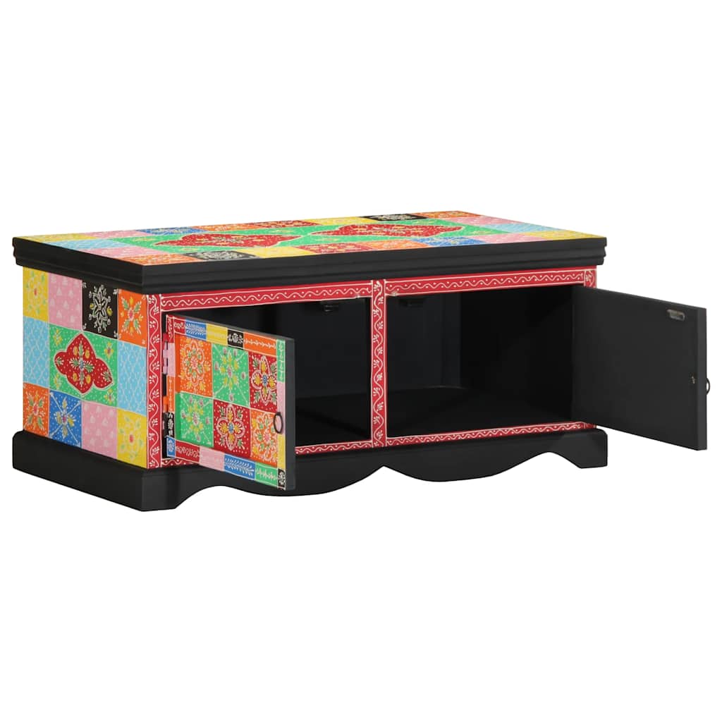 Tavolino da Salotto Multicolore 90x50x40cm Legno Massello Mango | homemem39