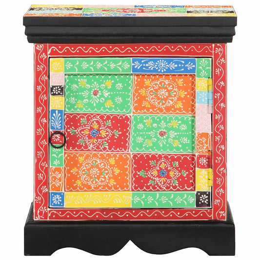 Comodini 2 pz Multicolore 40x35x45cm in Legno Massello Mango | homemem39