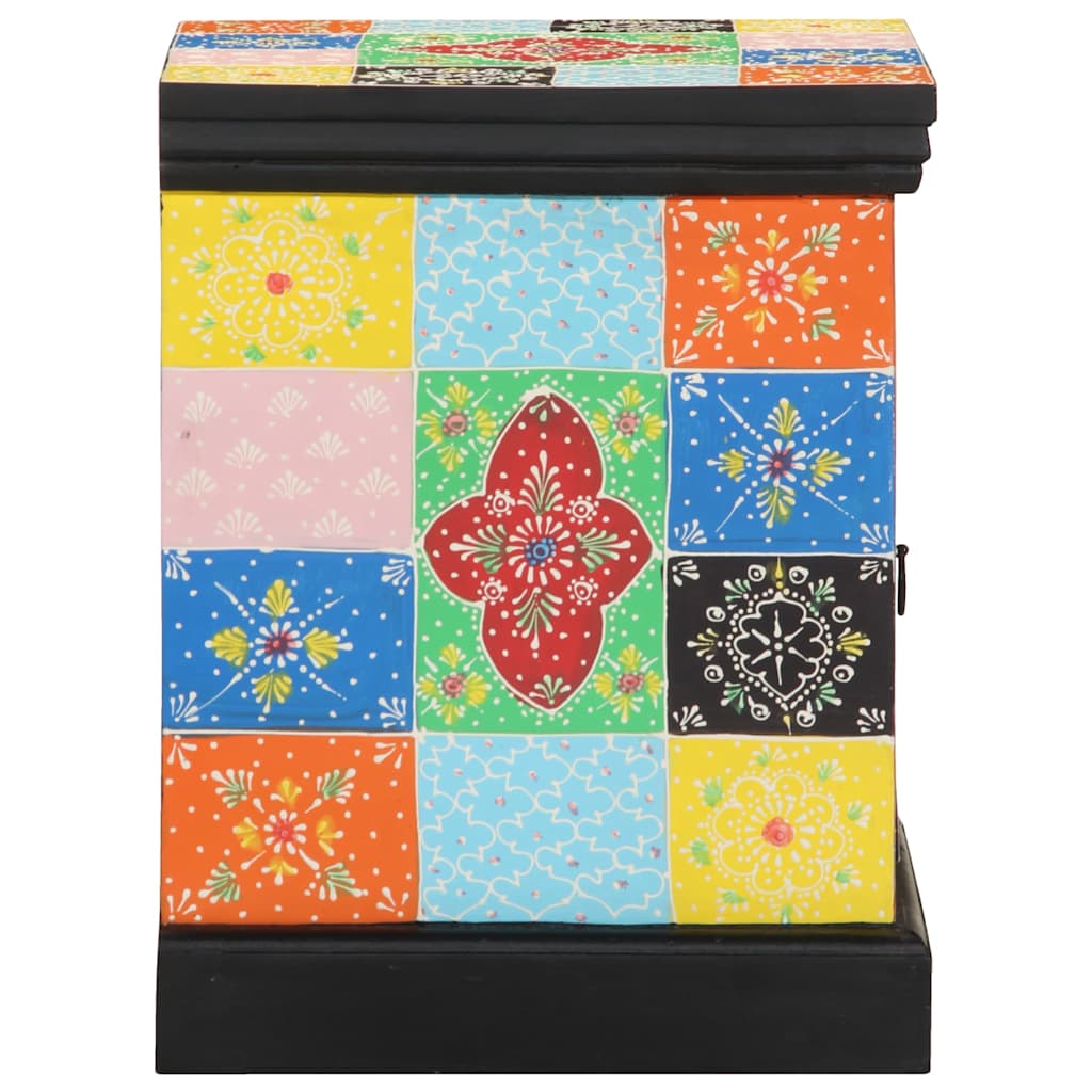 Comodini 2 pz Multicolore 40x35x45cm in Legno Massello Mango | homemem39