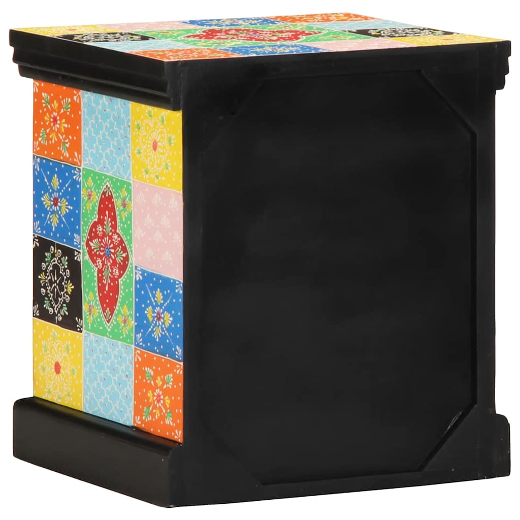 Comodini 2 pz Multicolore 40x35x45cm in Legno Massello Mango | homemem39