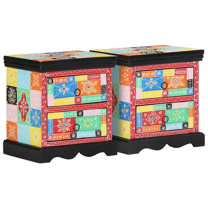 Armadio da Notte con cassetto 2 pcs Multicolore 40 x 35 x 45 cm - homemem39