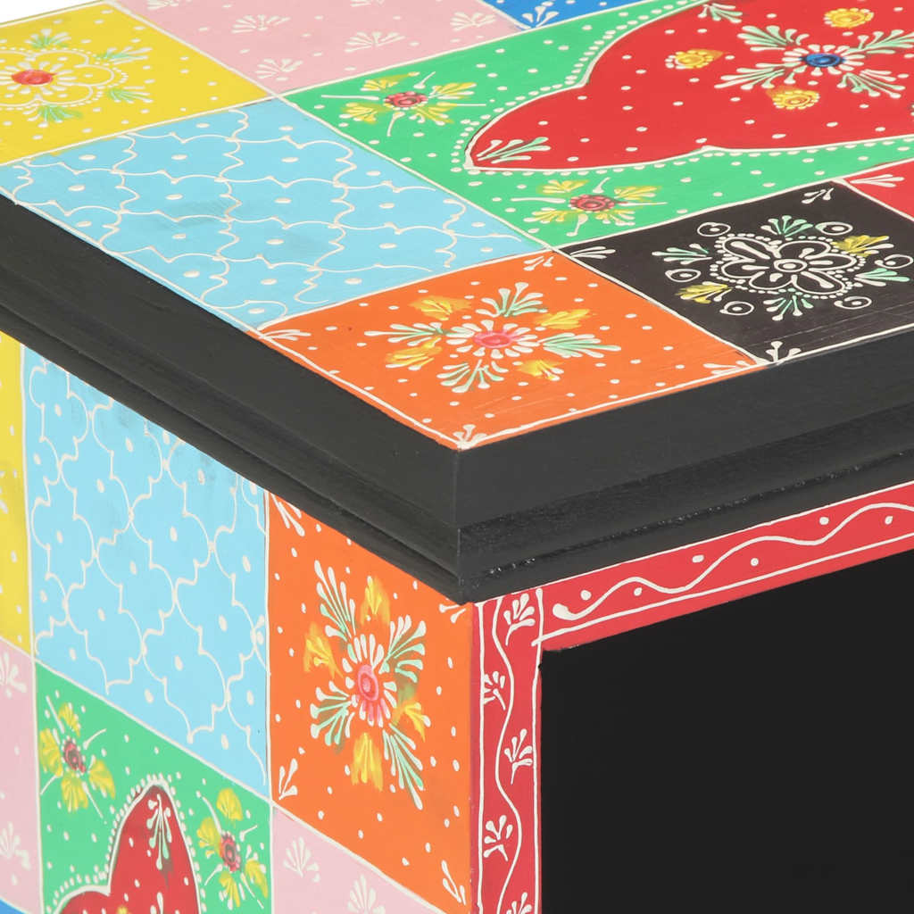 Mobile TV Multicolore 80 x 35 x 50 cm Legno di mango massello