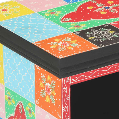 Mobile TV Multicolore 80 x 35 x 50 cm Legno di mango massello