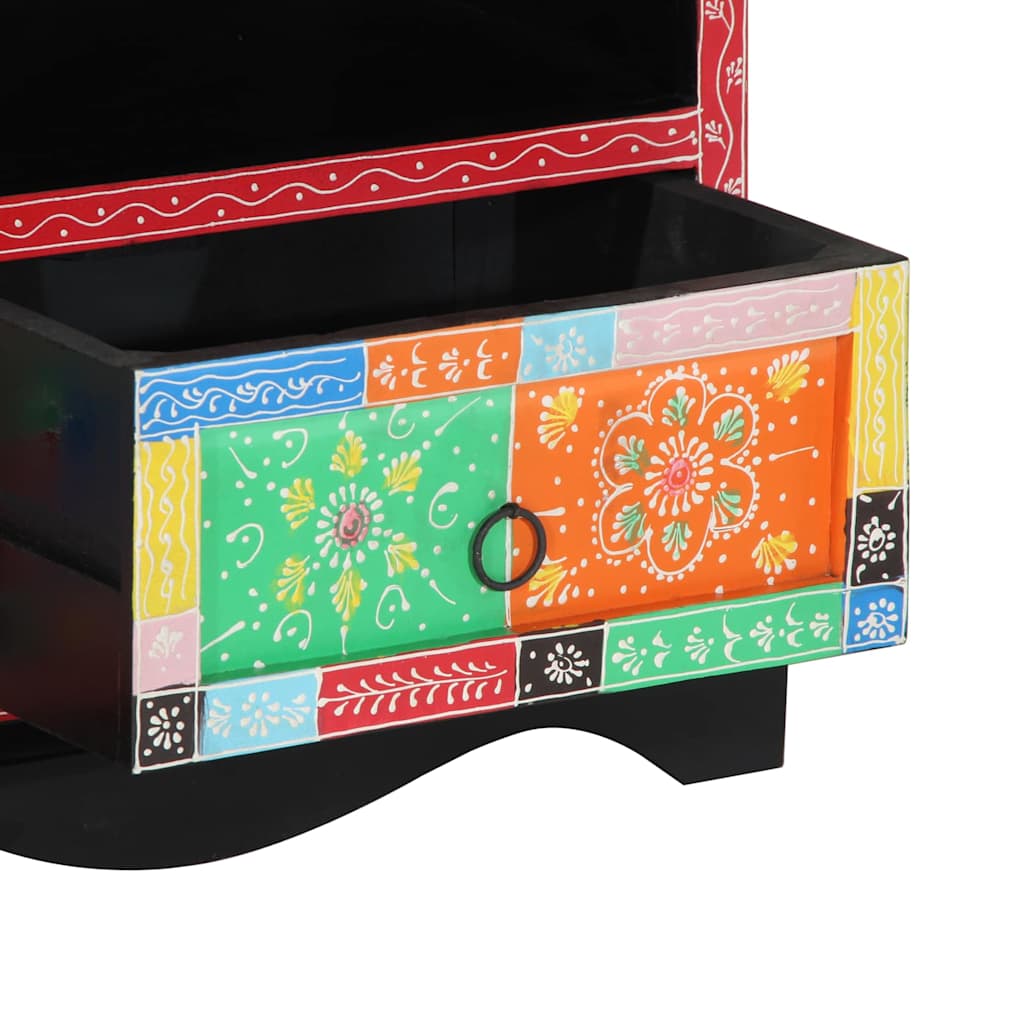 Mobile TV Multicolore 80 x 35 x 50 cm Legno di mango massello