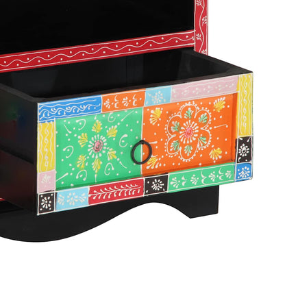 Mobile TV Multicolore 80 x 35 x 50 cm Legno di mango massello