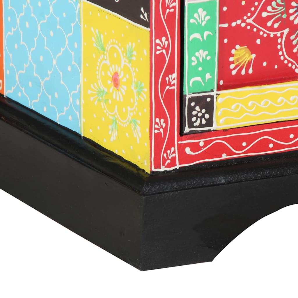 Mobile TV Multicolore 80 x 35 x 50 cm Legno di mango massello