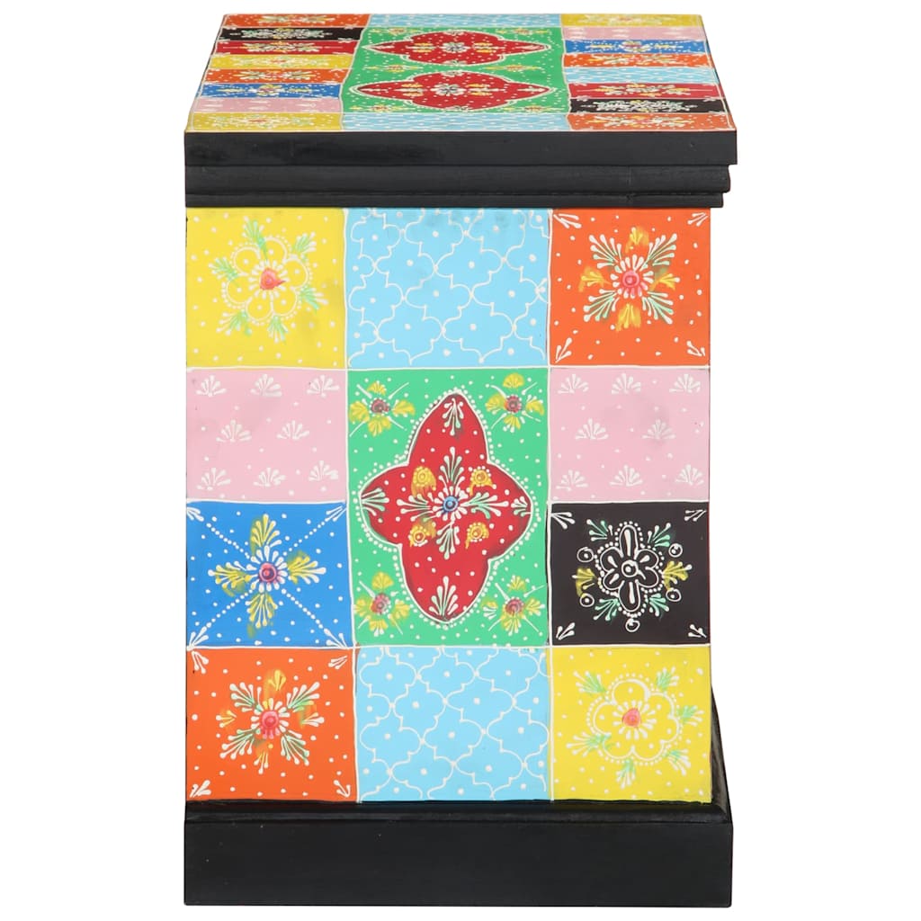 Mobile TV Multicolore 80 x 35 x 50 cm Legno di mango massello