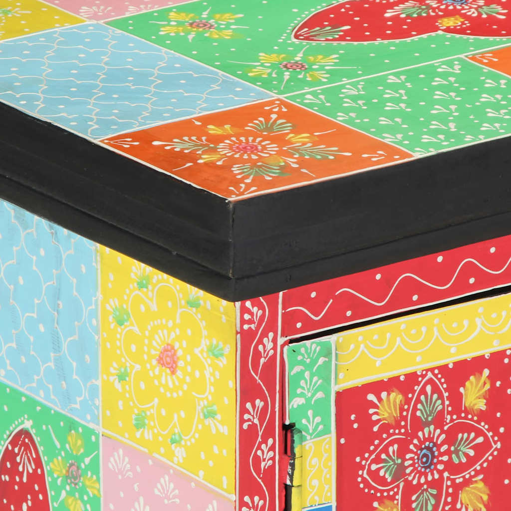 Mobile TV Multicolore 100 x 35 x 50 cm Legno di mango massello