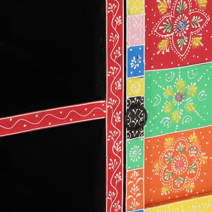 Mobile TV Multicolore 100 x 35 x 50 cm Legno di mango massello