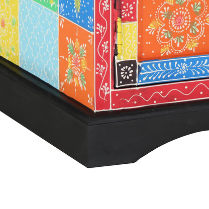 Mobile TV Multicolore 100 x 35 x 50 cm Legno di mango massello