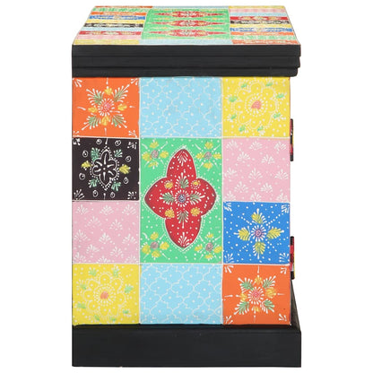 Mobile TV Multicolore 100 x 35 x 50 cm Legno di mango massello