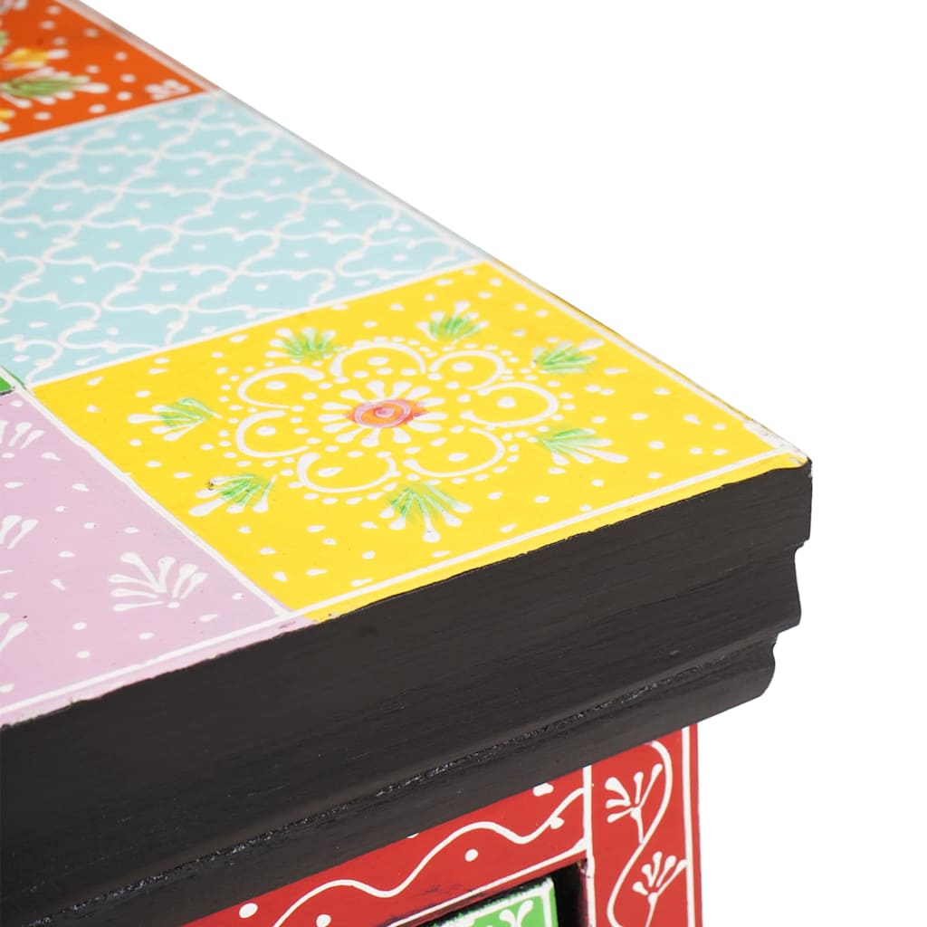 Armadio TV Multicolore 100 x 30 x 24 cm Legno massello di mango - homemem39