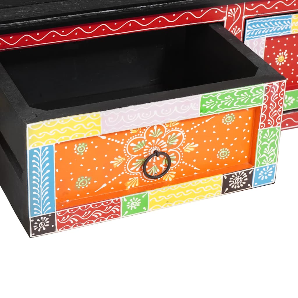 Armadio TV Multicolore 100 x 30 x 24 cm Legno massello di mango - homemem39