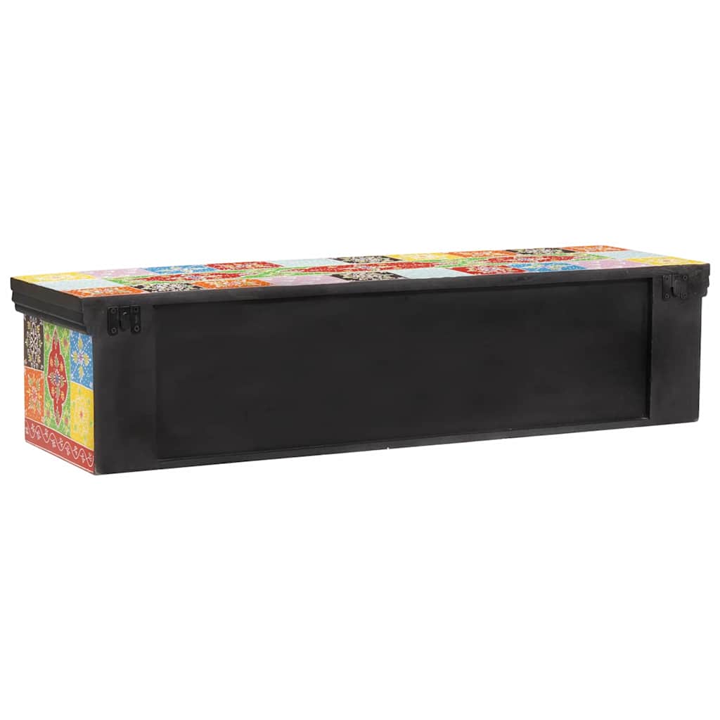 Armadio TV Multicolore 100 x 30 x 24 cm Legno massello di mango - homemem39