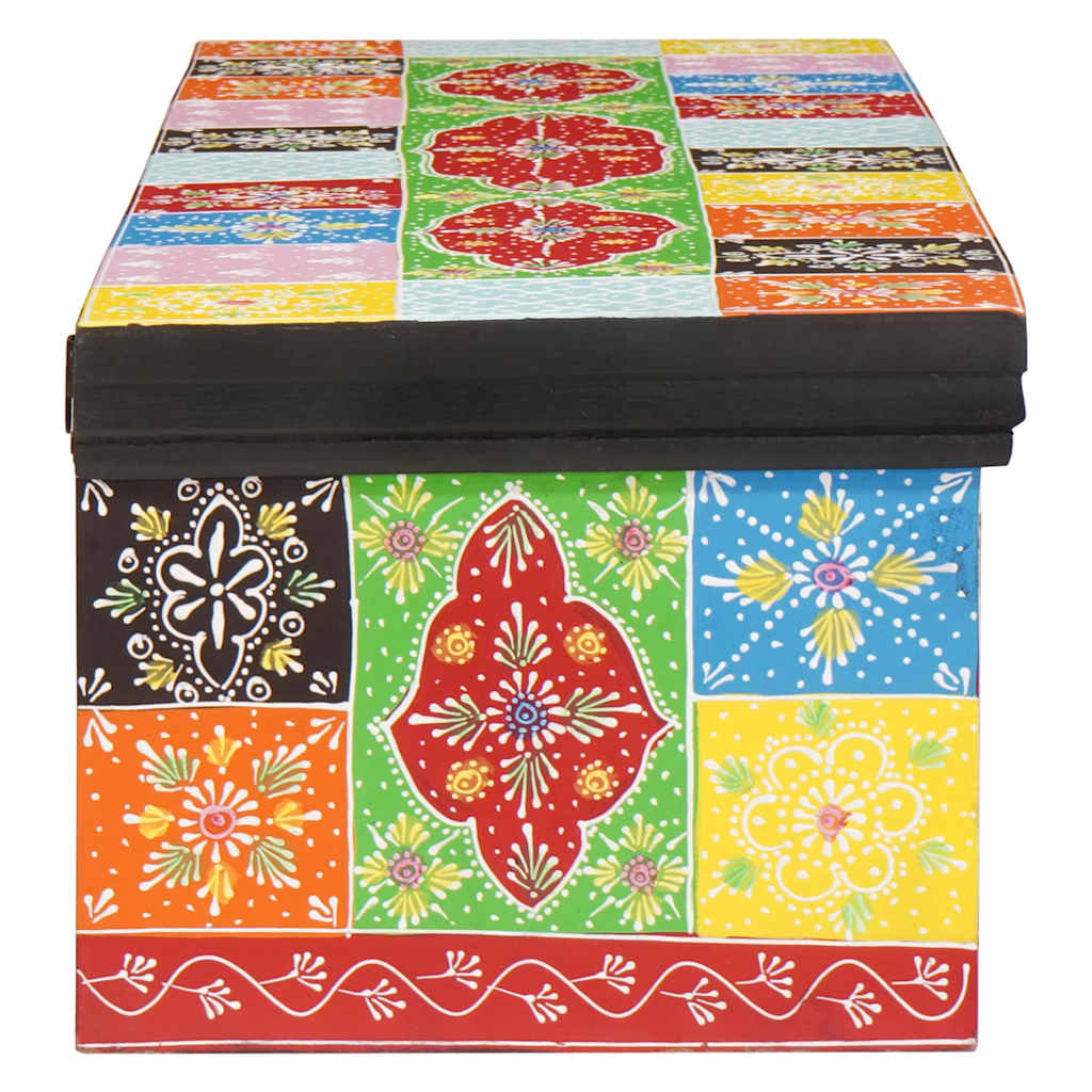 Armadio TV Multicolore 100 x 30 x 24 cm Legno massello di mango - homemem39