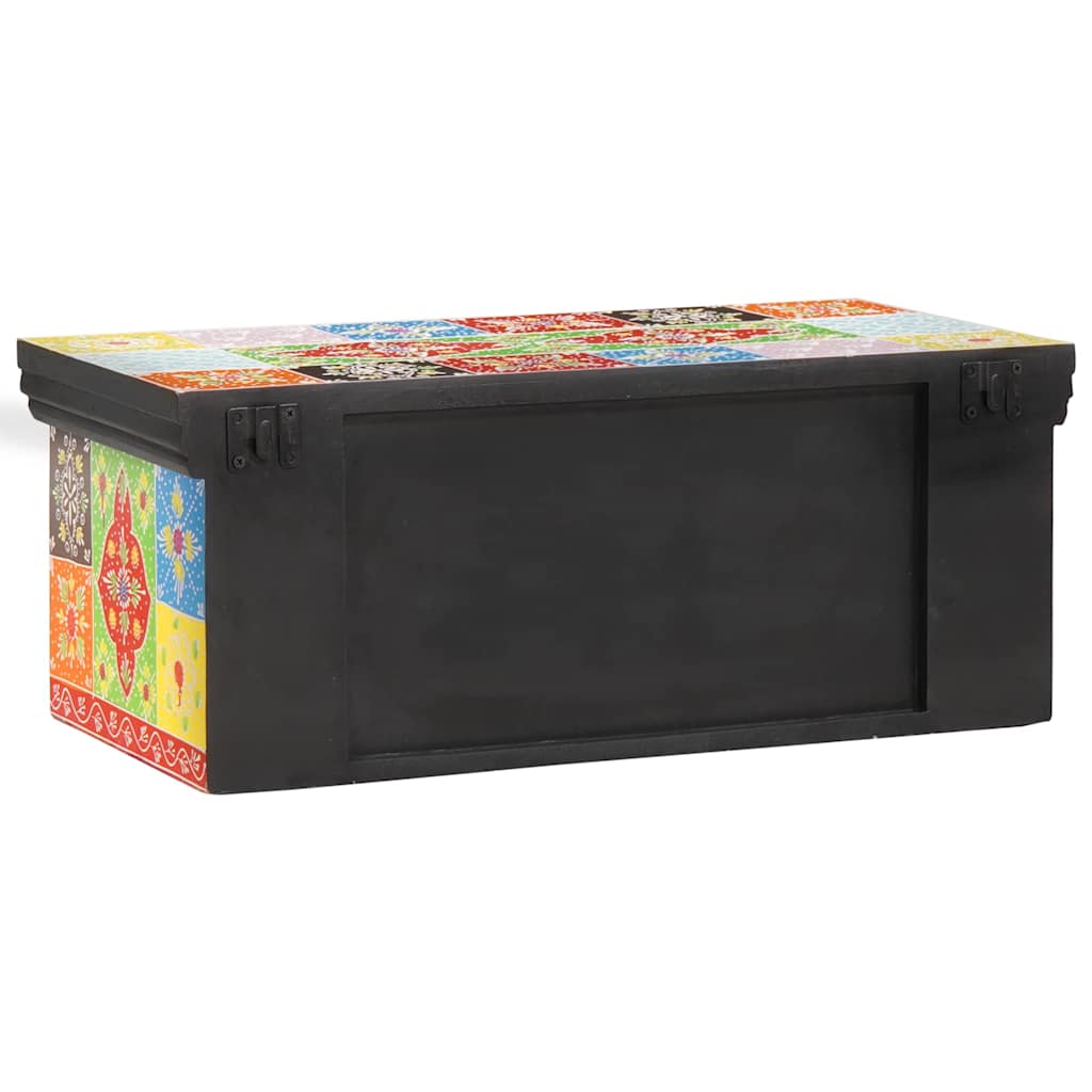 Armadio TV Multicolore 60 x 30 x 24 cm Legno massello di mango - homemem39