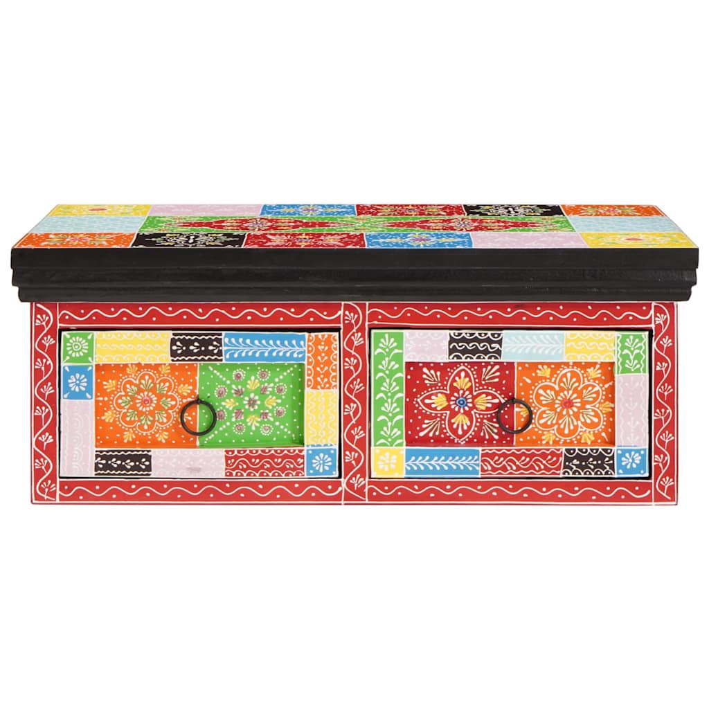 Armadio TV Multicolore 60 x 30 x 24 cm Legno massello di mango - homemem39