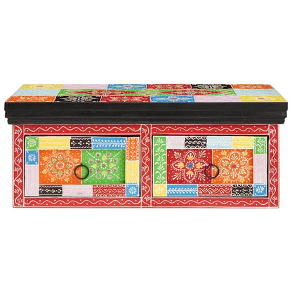 Armadio TV Multicolore 60 x 30 x 24 cm Legno massello di mango - homemem39