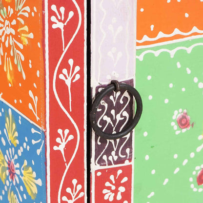 Comò Multicolore 30 x 30 x 90 cm Legno massello di mango - homemem39