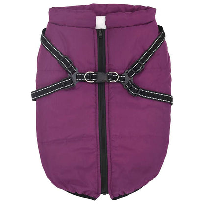 Cappotto Cani Imbracatura Impermeabile Riflettente Viola L52 | homemem39