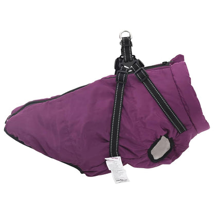 Cappotto Cani Imbracatura Impermeabile Riflettente Viola L52