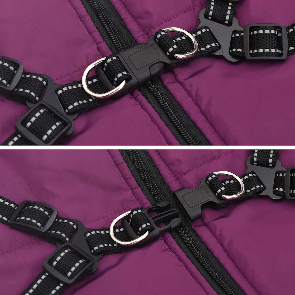 Cappotto Cani Imbracatura Impermeabile Riflettente Viola L52 | homemem39