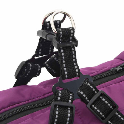 Cappotto Cani Imbracatura Impermeabile Riflettente Viola L52 | homemem39