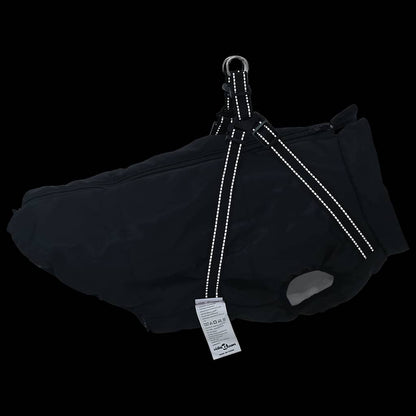 Cappotto Cani con Imbracatura Impermeabile Riflettente Nero L48 | homemem39