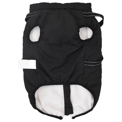 Cappotto Cani con Imbracatura Impermeabile Riflettente Nero L68 | homemem39
