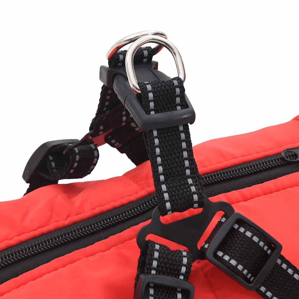 Cappotto Cani Imbracatura Impermeabile Riflettente Rosso L68 | homemem39