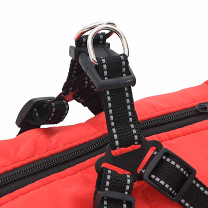 Cappotto Cani Imbracatura Impermeabile Riflettente Rosso L68 | homemem39