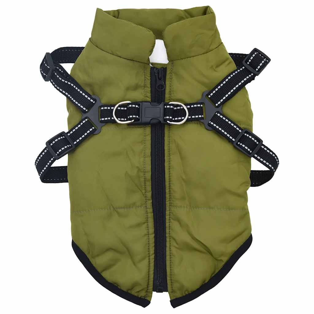 Cappotto Cani Imbracatura Impermeabile Riflettente Verde L32 | homemem39